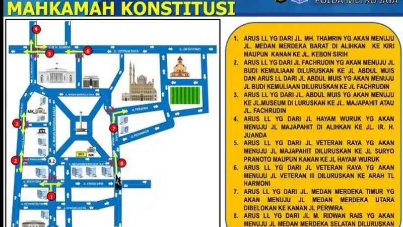 Foto - Simak Pengalihan Arus Pasca Sidang Perdana Mahkamah Konstitusi