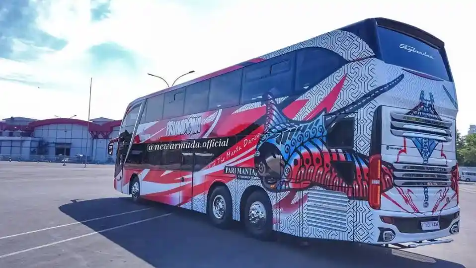 Foto - FOTO : Bus Cantik Double Decker Ini Akan Mengisi Booth Karoseri New Armada di Busworld 2019