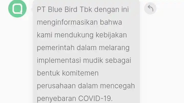 Foto - Hoax, Layanan Mudik Catut Nama Big Bird 