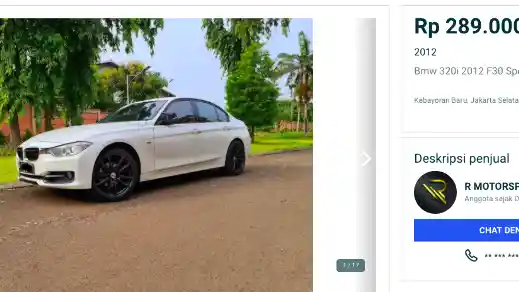 Foto - Harga BMW Seri-3 F30 Bekas Tak Semahal Honda HR-V Baru