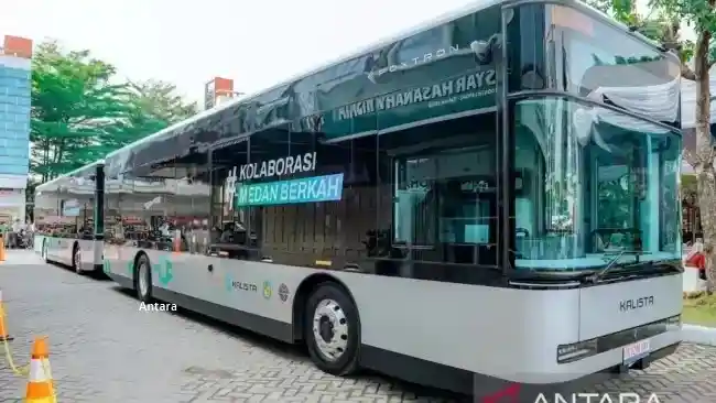 Bus - Bus Kota Listrik Medan Naik Tarif Di Awal 2025