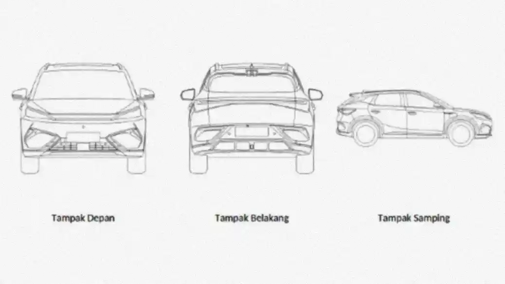 Foto - Belum Lama Diperkenalkan Di China, Desain BYD Atto 3 Facelift Sudah Terdaftar Di Indonesia