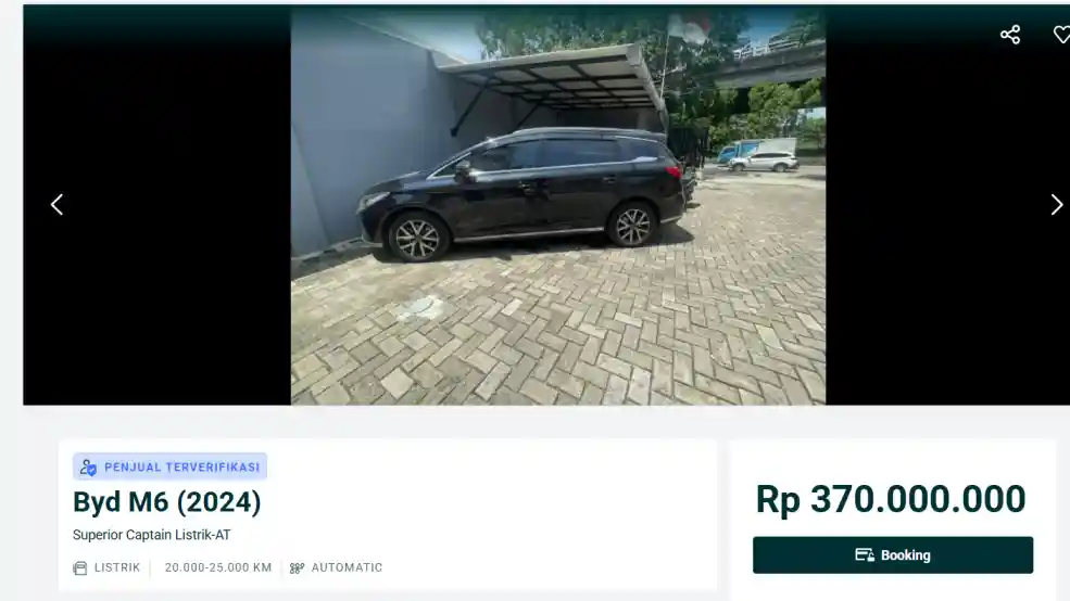 Foto - Melirik Harga Pasaran BYD M6 Bekas, EV Dengan Resale Value Terbaik?