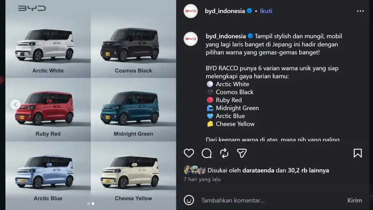 Foto - BYD Racco di Indonesia, Kode Keras atau Sekadar Penjajakan?