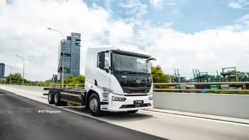 Truk - Truk Listrik BYD Akan Mendarat Pertama Di Singapura