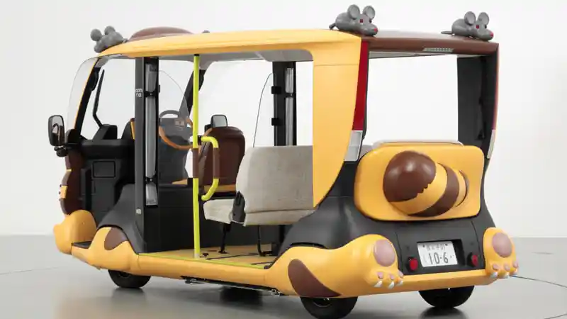 Foto - 'Bus Kucing' Buatan Toyota, Tenaganya Listrik