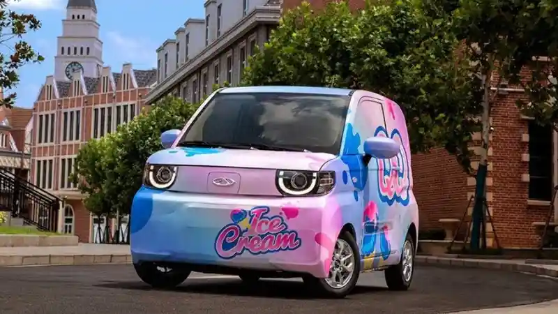 Foto - Chery QQ Ice Cream EV, Tampil Beda Dengan Balutan Kamuflase Unik