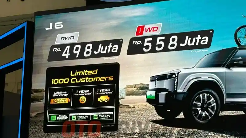 Foto - Mobil Listrik Offroad Pertama Chery J6 Resmi Diluncurkan, Harganya Mulai Rp 490 Juta