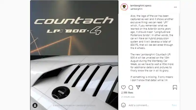 Foto - Lamborghini Resmi Umumkan, Countach Akan Dilahirkan Kembali. 