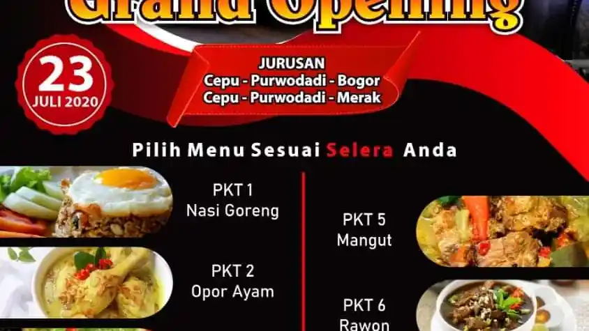 Foto - Naik Bus Bejeu ke Cepu, Bisa Pilih Makanan Ala Restoran