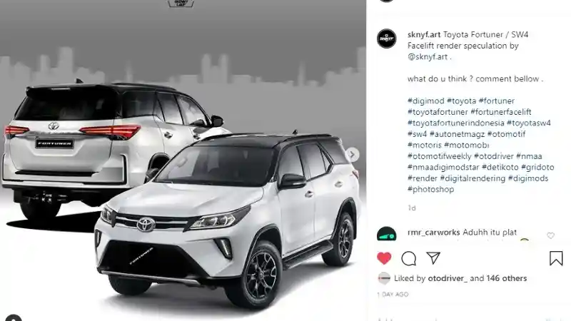 Foto - Terkaan Toyota Fortuner Facelift 2020 (Bagian 2)