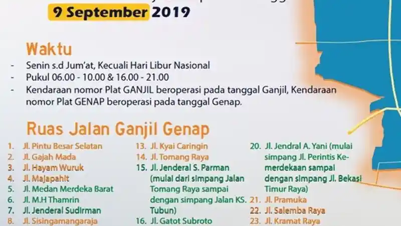 Foto - Ganjil Genap Jakarta Meluas! Ada 3 Perubahan Signifikan