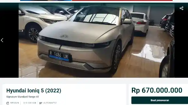 Foto - Pantauan Harga Bekas Hyundai Ioniq 5, Mulai Rp 600 Jutaan