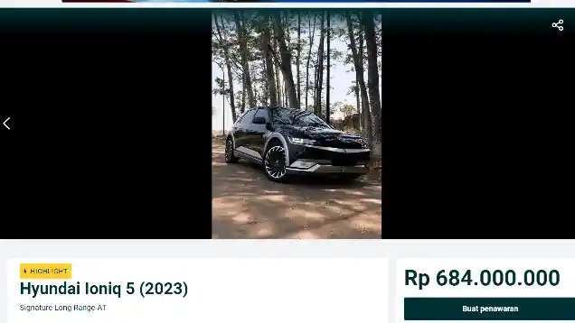 Foto - Pantauan Harga Bekas Hyundai Ioniq 5, Mulai Rp 600 Jutaan