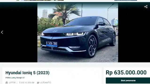 Foto - Pantauan Harga Bekas Hyundai Ioniq 5, Mulai Rp 600 Jutaan