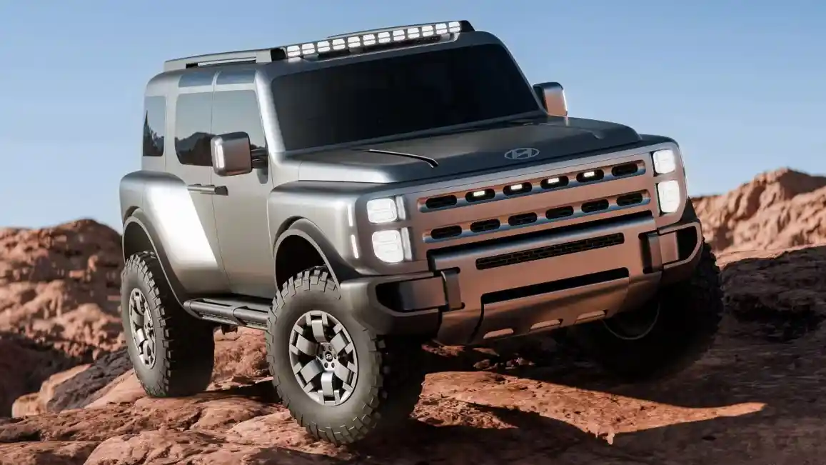 Foto - Hyundai Memperkenalkan SUV Sasis Tangga Yang Bisa Diajak Offroad Kelas Berat Pesaing Prado