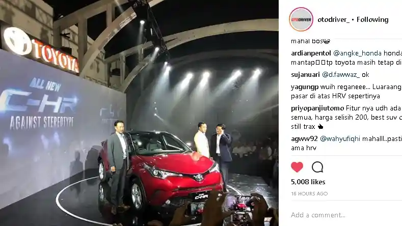 Berita - Begini Reaksi Warganet Atas Peluncuran Toyota C-HR