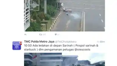 Foto - Breaking News: Hindari Jalan Thamrin Jakarta. Ada Ledakan Bom!
