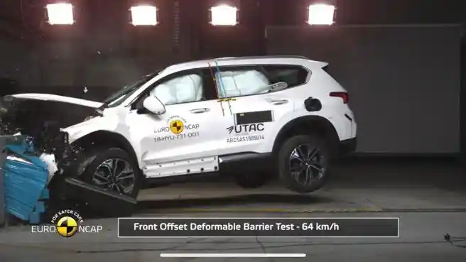 Crash Test - VIDEO: Crash Test Hyundai Santa Fe 2018 (Euro NCAP)