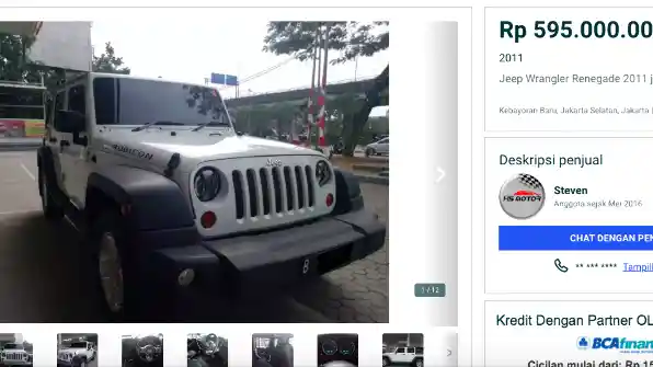 Foto - Jimny Bekas Tembus RP 500 Juta. Jeep Wrangler Bisa Jadi Pilihan