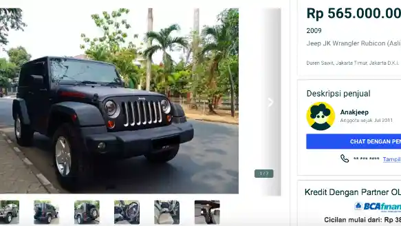 Foto - Jimny Bekas Tembus RP 500 Juta. Jeep Wrangler Bisa Jadi Pilihan