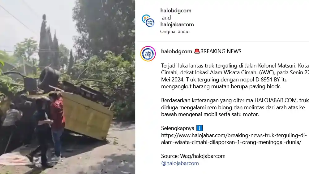 Foto - Lagi, Kecelakaan Rem Blong Di Cimahi, Nyaris Rutin’ Tiap Tahun