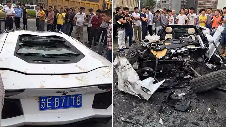 Berita - Lamborghini Aventador Hancur Setelah Menabrak Truk