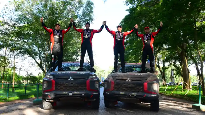 Foto - Kemenangan di AXCR 2022, Tiket Mitsubishi Ralliart Tanding Tahun Depan dan Kelahiran Mobil High Performance