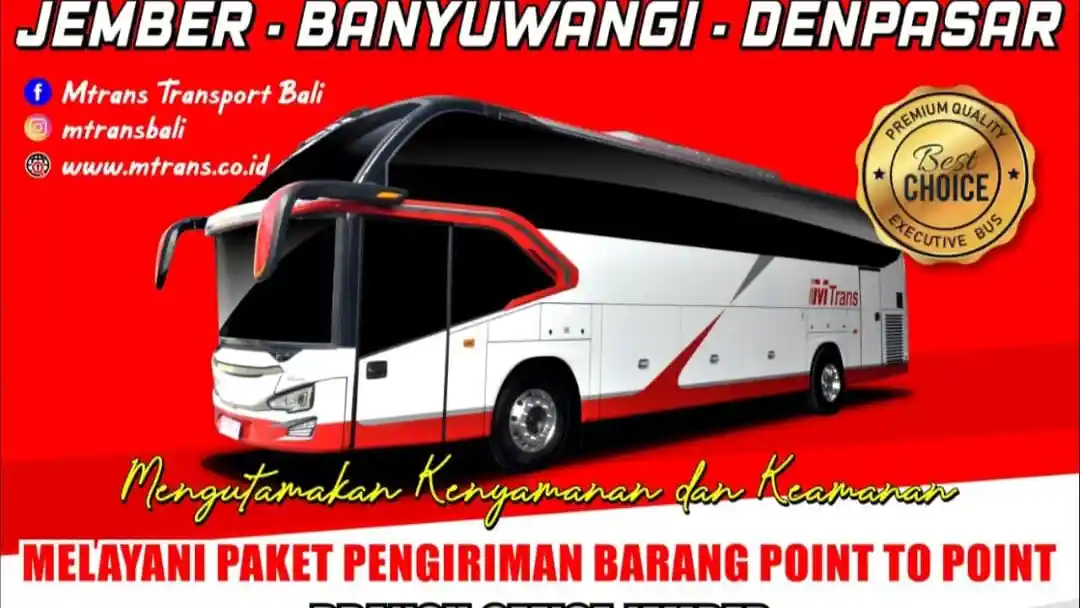 Bus - Bus MTrans Jember-Denpasar Gunakan Armada Executive, Ini Tarifnya