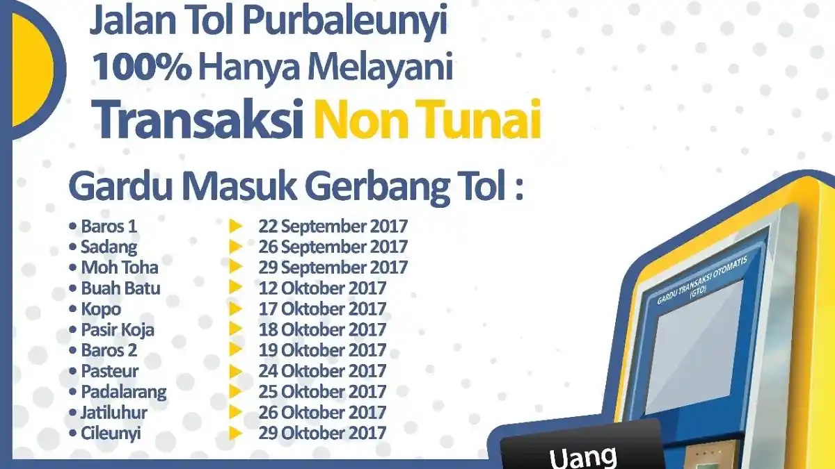 Foto - Ingat! Pintu Tol Se-Indonesia Tidak Menerima Pembayaran Tunai Per-Hari Ini