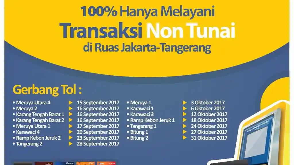 Foto - Ingat! Pintu Tol Se-Indonesia Tidak Menerima Pembayaran Tunai Per-Hari Ini