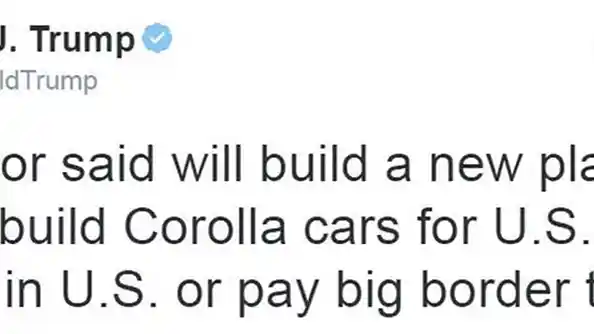 Foto - Donald Trump Larang Toyota Produksi Mobil Di Meksiko 