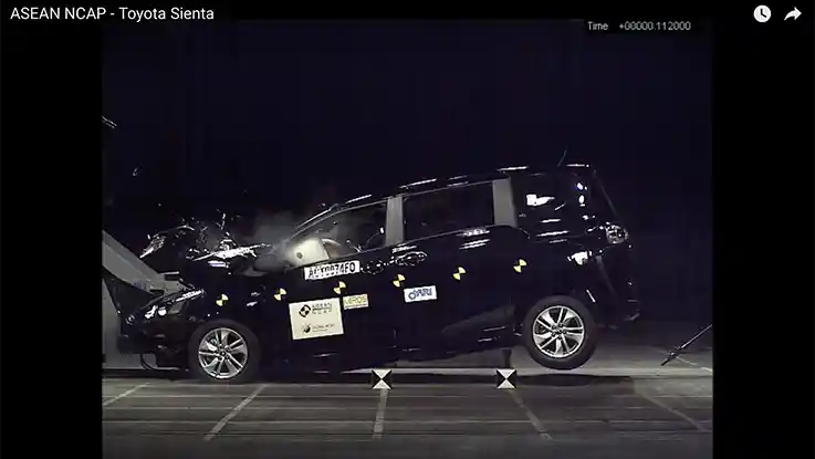 Crash Test - VIDEO: Crash Test Toyota Sienta