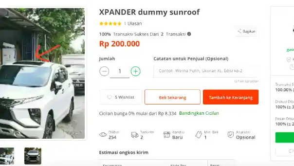 Foto - Ketika Mitsubishi Xpander Dilengkapi Sunroof Palsu