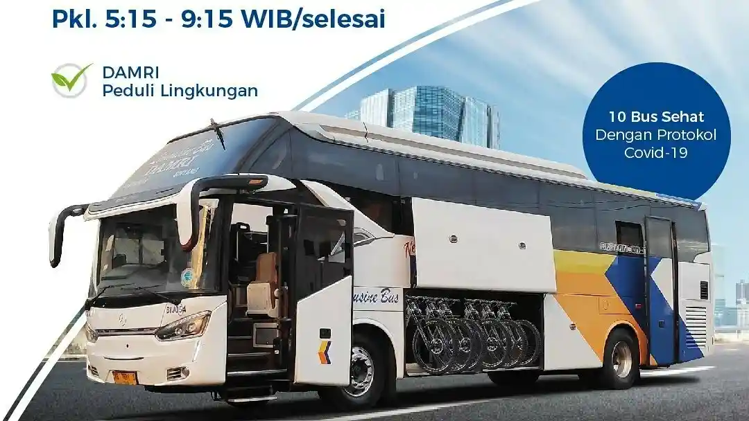 Berita - Damri Bus Sehat Gratis, Ikut Fasilitasi Pesepeda