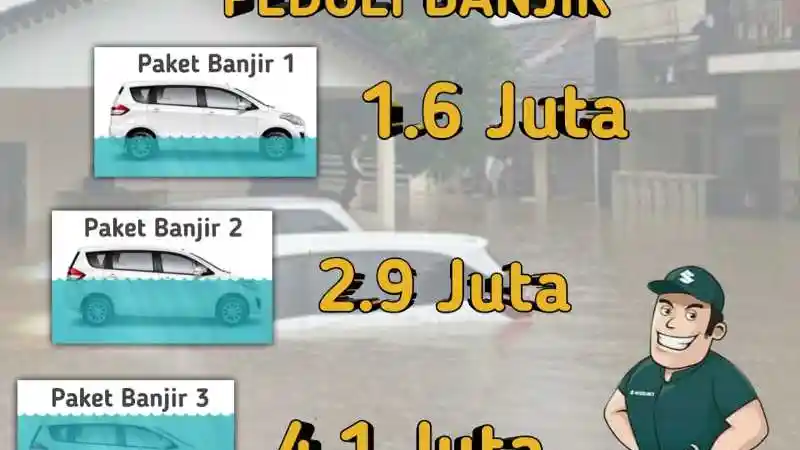 Foto - Mobil Suzuki Anda Terendam Banjir? Berikut Biaya Servicenya