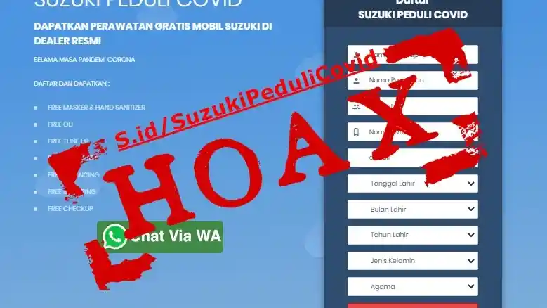 Foto - Suzuki : Program ‘Suzuki Peduli Covid’ Adalah Hoax