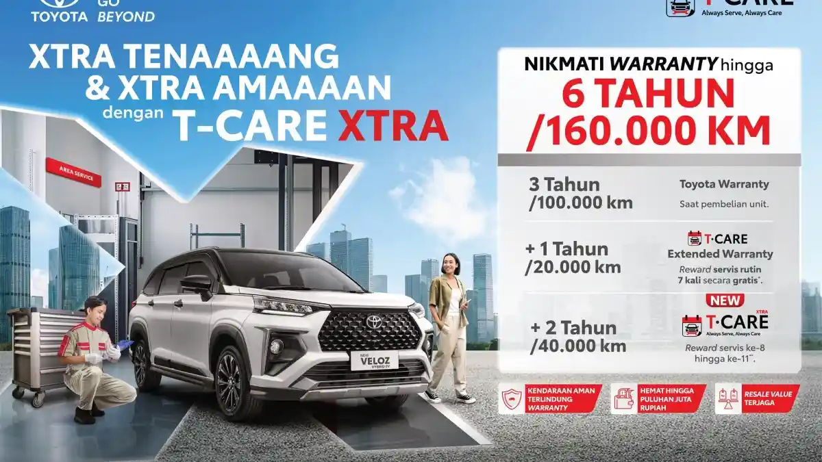 Foto - Melalui T-Care Xtra, Toyota Tawarkan Perlindungan Kendaraan Hingga 6 Tahun