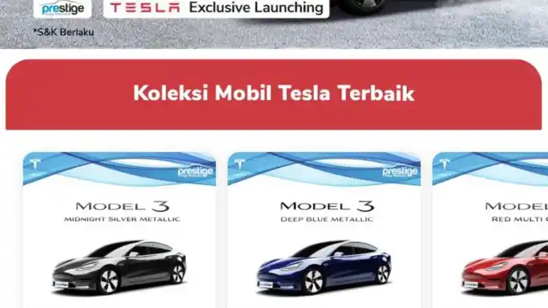 Foto - Kini Beli Tesla Bisa Lewat Tokopedia!