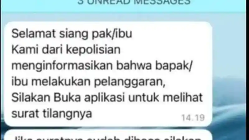 Foto - Waspada Modus Penipuan Baru Dengan Aplikasi Tilang Melalui Whatsapp
