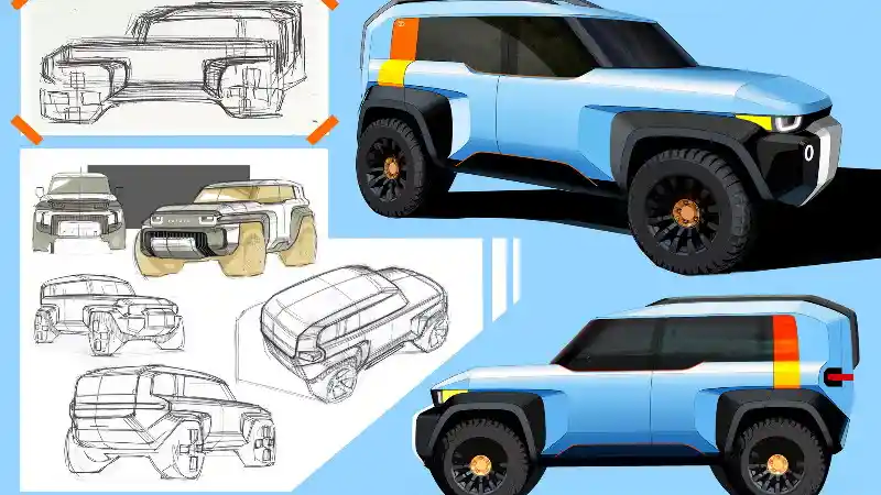 Foto - Toyota Compact Cruiser E, Mobil Konsep Dari Tanah Liat Sabet Penghargaan