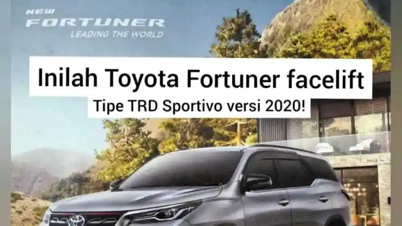 Berita - Brosur Toyota Fortuner Facelift Versi Indonesia Bocor!