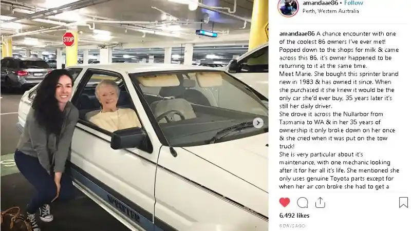 Foto - Wanita ini Setia Pakai Toyota AE86 Sejak 1983!