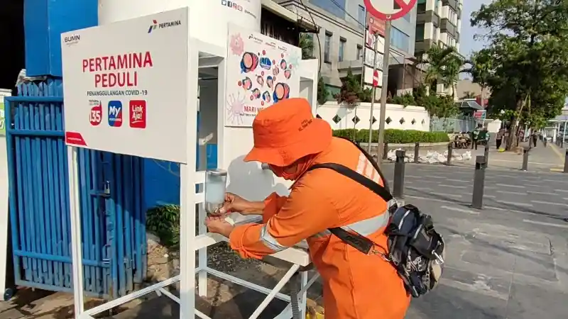 Berita - Pertamina Lubricants Sebar Wastafel Portabel 