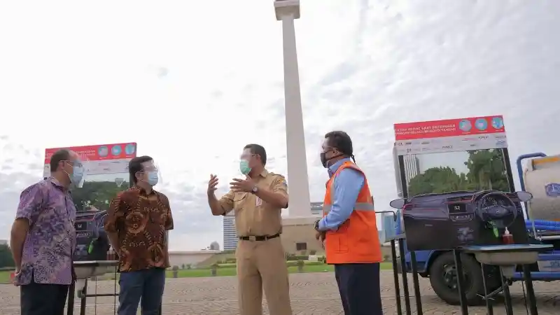 Foto - Komunitas Honda Bangun Lagi Fasilitas Cuci Tangan Di DKI Jakarta