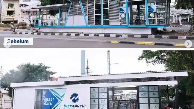 Foto - Halte Transjakarta Pasar Baru Selesai Direnovasi, Apa Yang Beda?