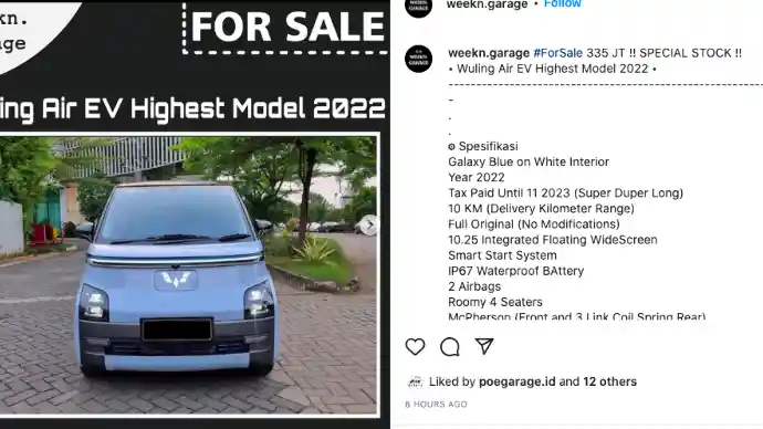 Berita - Wuling Air ev Mulai Beredar Di Reseller, Tentu Harga Lebih Mahal