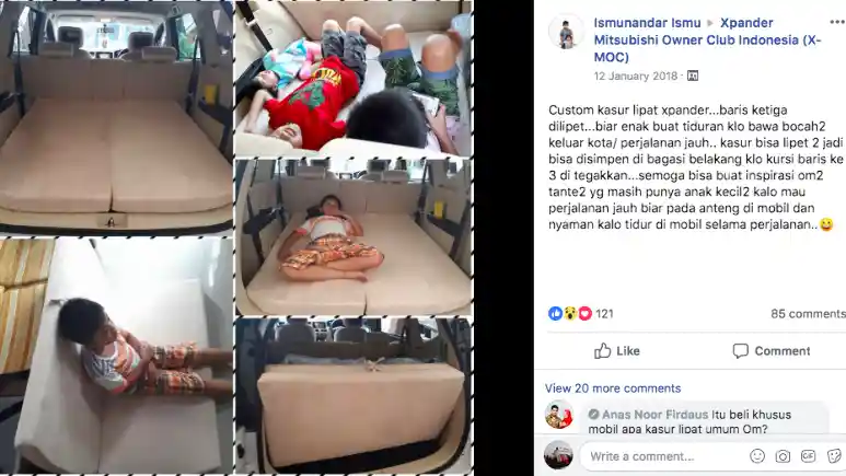 Foto - Duh, Ada Mitsubishi Xpander yang Pakai Kasur Lagi