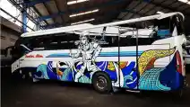  Keren! Livery Baru Bus Sumber Alam, Hadirkan Kesenian Tradisional