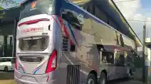  Bus Tingkat PO Laju Prima Mulai Tes Jalan, Pakai Bodi Ekspor